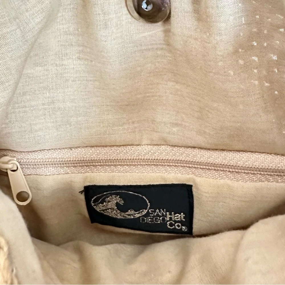 SAN DIEGO HAT CO Woven Straw Boho Crossbody Tote Bag - Picture 9 of 10
